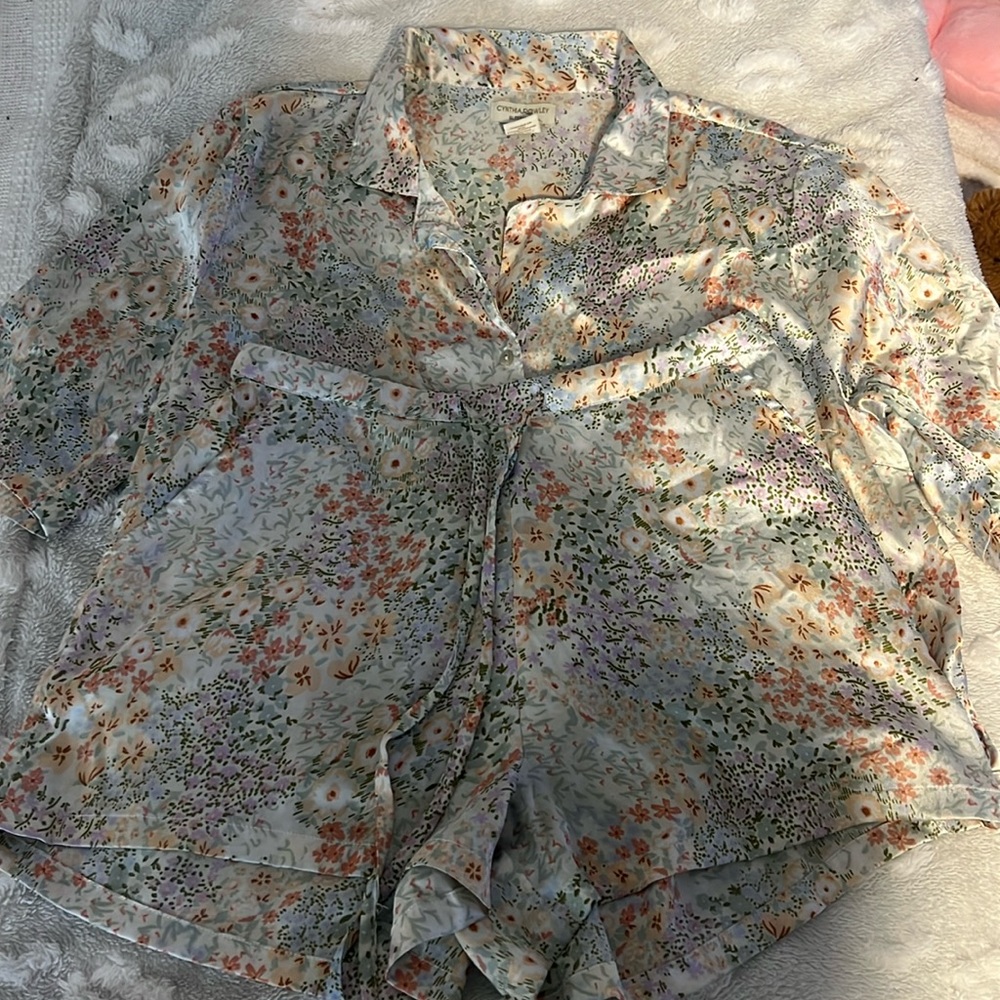 silk matching pj set